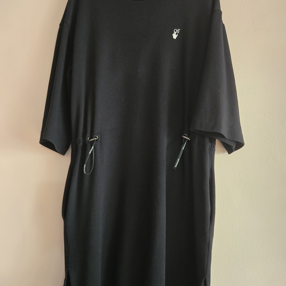 Off-White Black Short Sleeve Dress